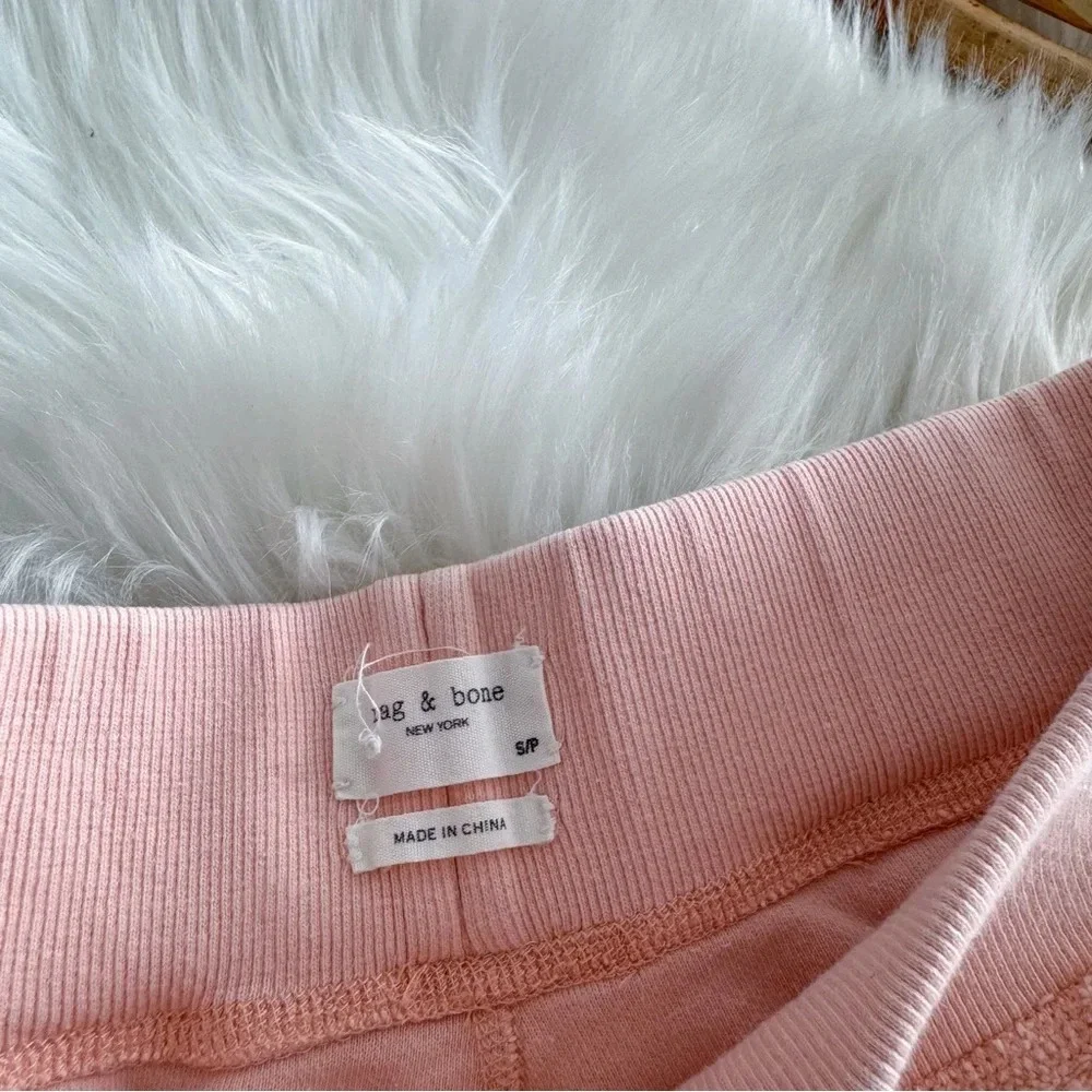 Rag & Bone Brushed Inside Out Terry Sweatpants Joggers Dusky Pink Pockets S